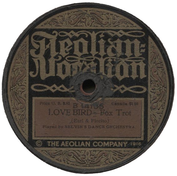 Aeolian Vocalion B 14155 label image